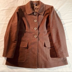 Brushed Wool Coat with Flap Pockets